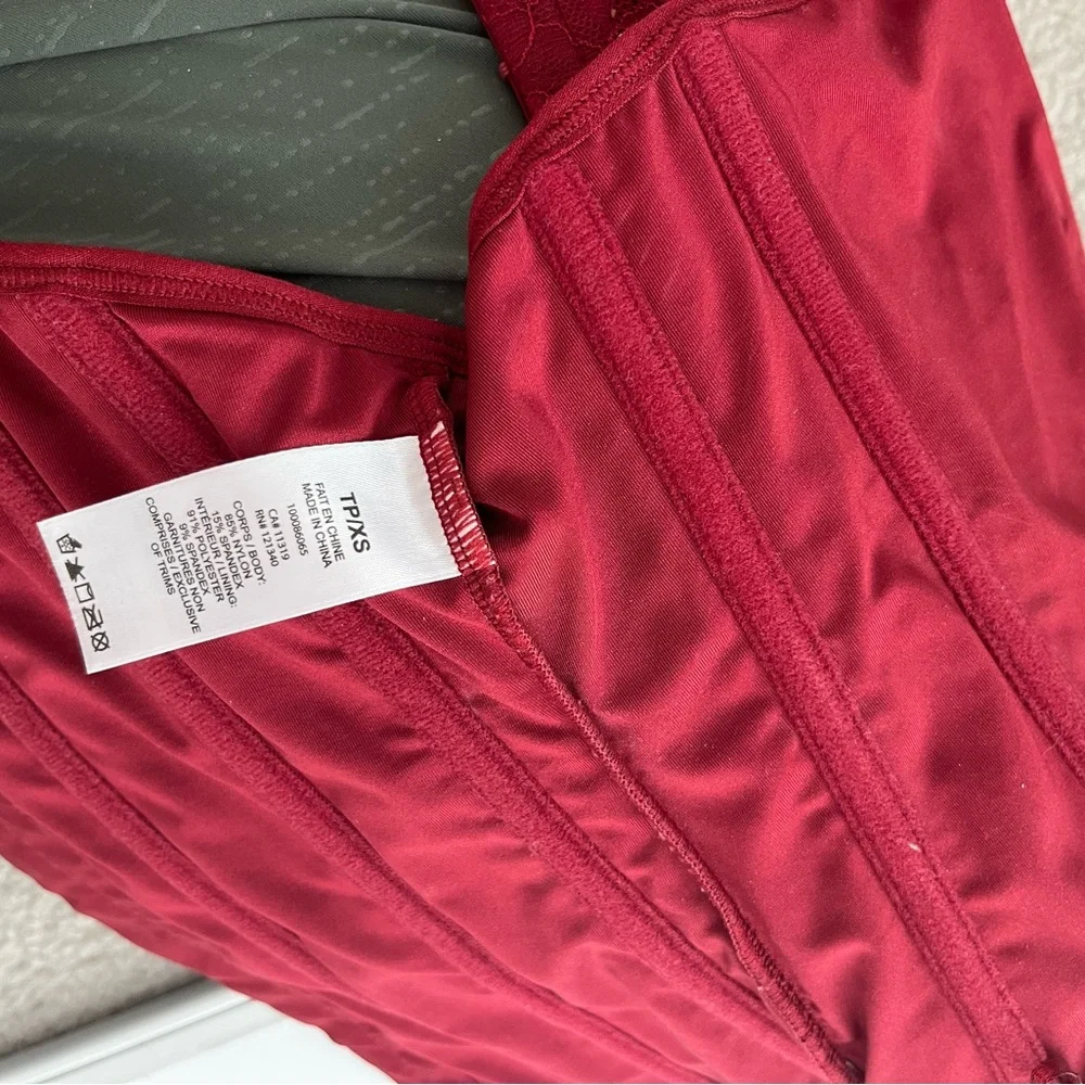 Valentines Garage Burgundy Lace Shapewear Corset - Picture 7 of 8